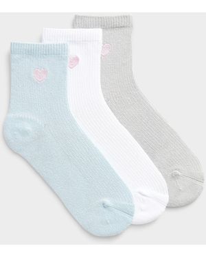 Lemon Embroidered Heart Ultra - White