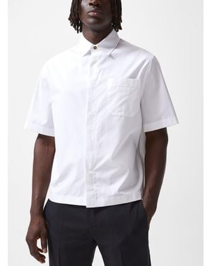 Versace Hidden Buttons Boxy - White