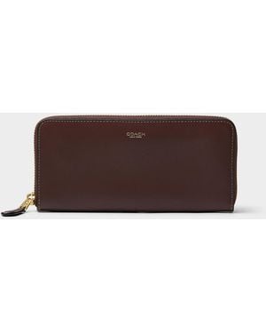 COACH Rear Pocket Leather Wallet - Brown