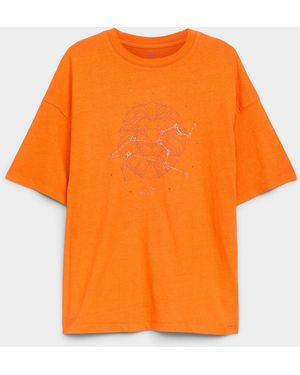 Twik Printed Washed T - Orange