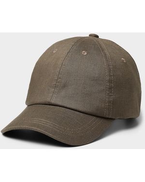 Simon's Pure Linen Baseball Cap - Grey