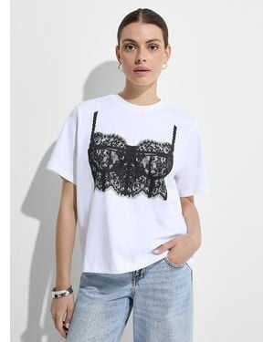Icône Loose Printed Boxy - White