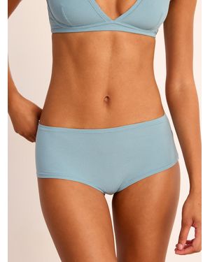 Miiyu Solid Fine Ribbing Boyshort Tm Modal - Blue