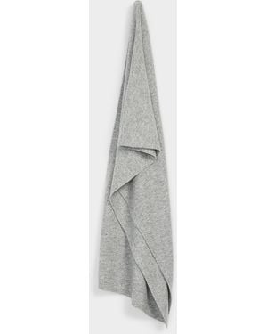 Simon's Solid Recycled Polyester Scarf - White