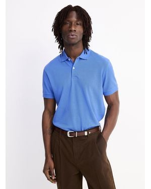 Le 31 Minimalist Piqué Polo Standard Fit - Blue