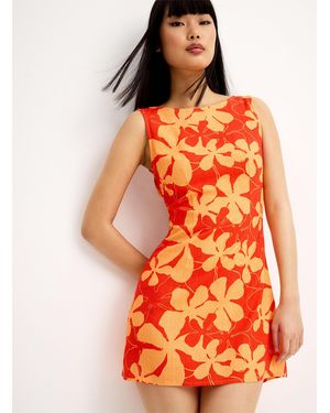 Rhythm Orange Flowers Linen