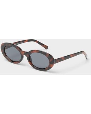 Simon's Tycoon Oval Sunglasses - Grey