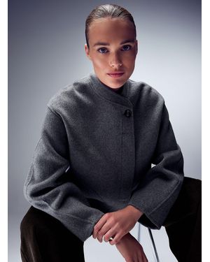 Soeur Windsor Minimalist Peacoat - Grey
