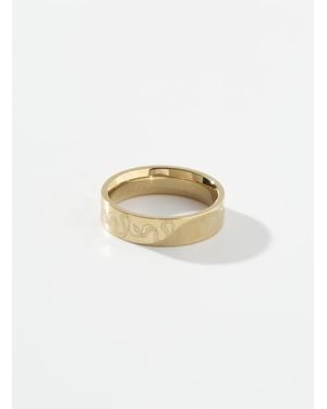 Midi34 Antoine Etched Snake Ring - White