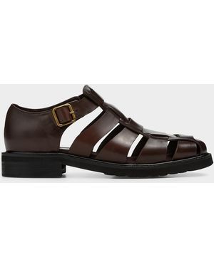 Steve Madden Havana Leather Sandals Men - Black