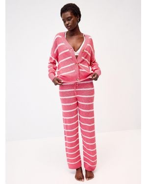 Pj Salvage Pink Stripes Knit Lounge Pant