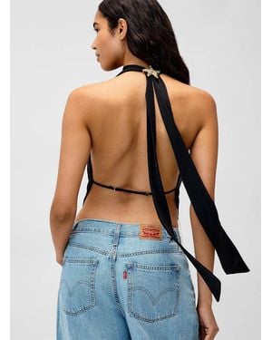 Twik Gold Starfish Halter Cami - Blue