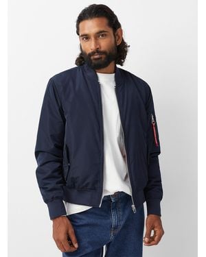 Point Zero Aviator Bomber Jacket - Blue