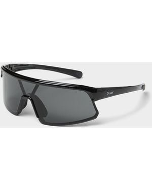 Quay Clock It Polarized Sport Visor Sunglasses - Grey