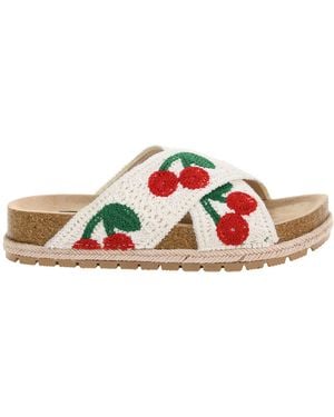 Dirty Laundry Tacoma Cherry Crochet Sandals Women - Red