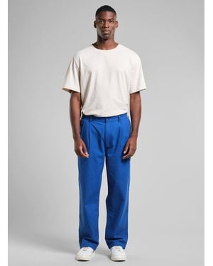 Dedicated Vallen Pleated Pant Straight Fit - Blue