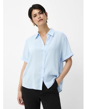 Contemporaine Solid Flowy Shirt - White