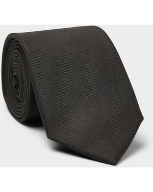 Le 31 Pure Wool Solid Tie - Black
