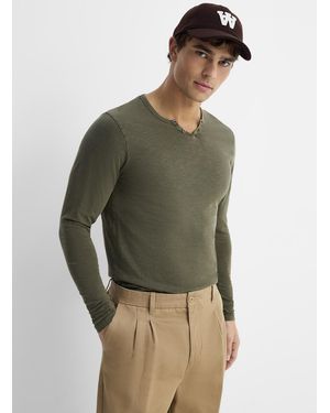 Jack & Jones Slub Jersey Henley T - Green