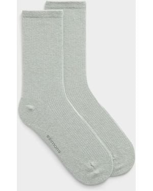 Simon's Finely Ribbed Socks - Grey