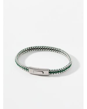 Tateossian Tris Button Green Bracelet