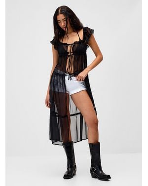 Twik Sheer Chiffon Tie - White