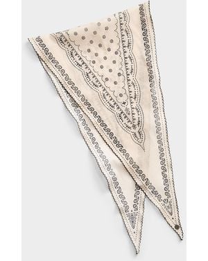 Fraas Scalloped Bandana - White