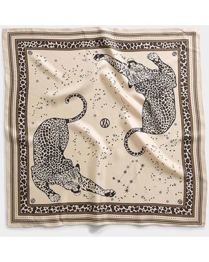 lescarf Gemini Pure Silk Square Scarf - Natural