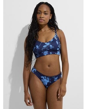 Nike Rose Print Bikini Bottom - Blue