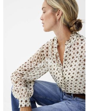 Contemporaine Small Mosaics Chiffon Blouse - Multicolor