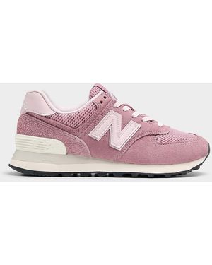 New Balance Pink Suede 574 Sneakers Women