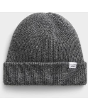 Norse Projects Ribbed Pure Wool Tuque - Grey