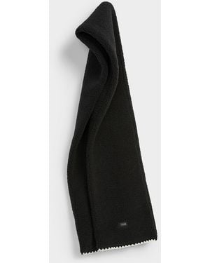 UGG Fluff Fleece Scalloped Scarf - Black
