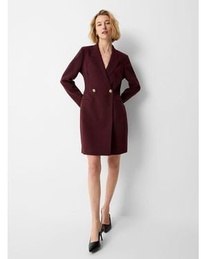 Contemporaine Crest Buttons Blazer Dress - Red