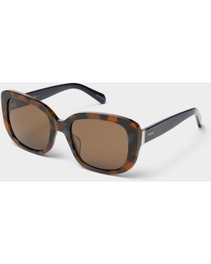 Fossil Softened Rectangular Sunglasses - Grey