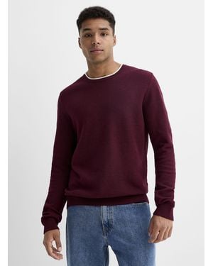 Le 31 Honeycomb Knit Sweater - Red