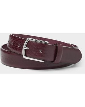 Le 31 Textured Leather Belt Made In Canada - Purple