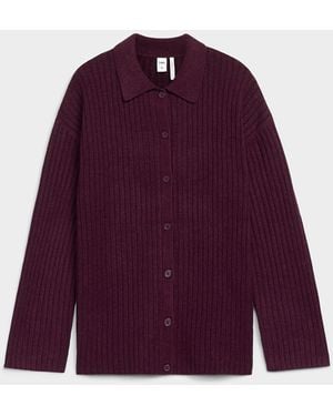Twik Wide Ribbing Polo - Purple