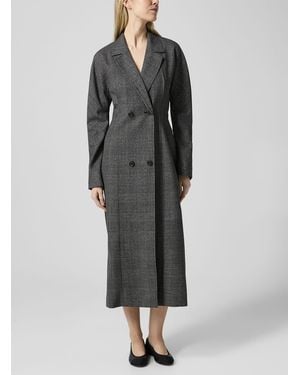 Lanvin Fitted Pure Wool Overcoat - Grey