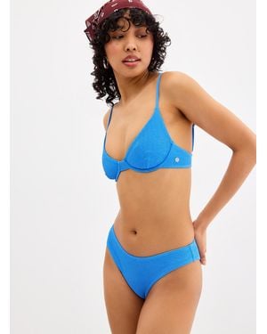 Billabong Pure Blue Textured Herringbone Bikini