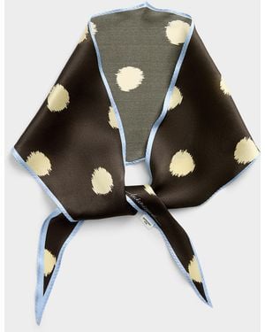 Becksöndergaard Pure Silk Dotted Narrow Diamond Scarf - Multicolour