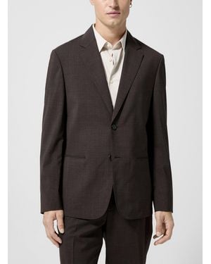 Theory Clinton Motion Wool Fabric Jacket - Grey