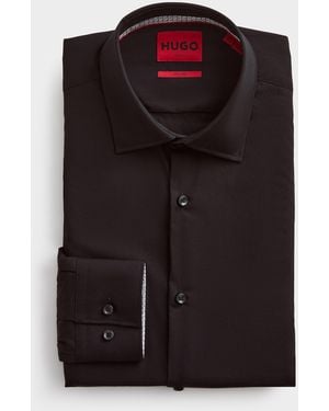 HUGO Koey Poplin Shirt Slim Fit - Black