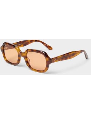 Jimmy Fairly Freja Rectangular Sunglasses - Brown