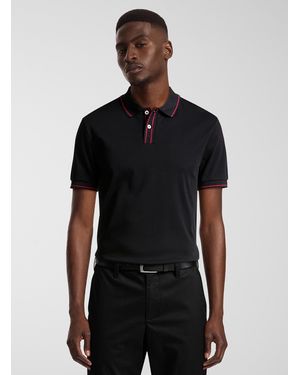 Le 31 Liquid Cotton Retro Polo - Black