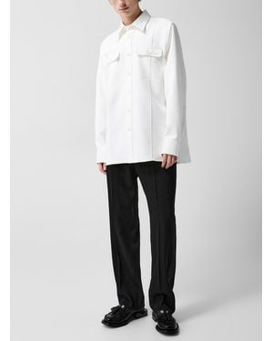 Wales Bonner Coda Vertical Pleats Shirt - White
