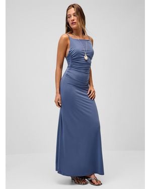 Twik Draped Maxi Dress - Blue