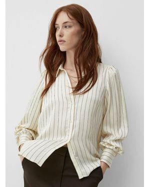 Soaked In Luxury Ioana Paris Vertical Stripes Blouse - Natural