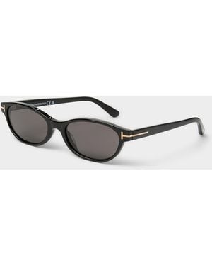 Tom Ford Chloe Slim Oval Sunglasses - Grey