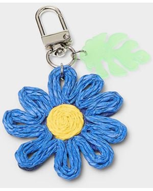 Simon's Daisy And Monstera Bag Charm - Blue